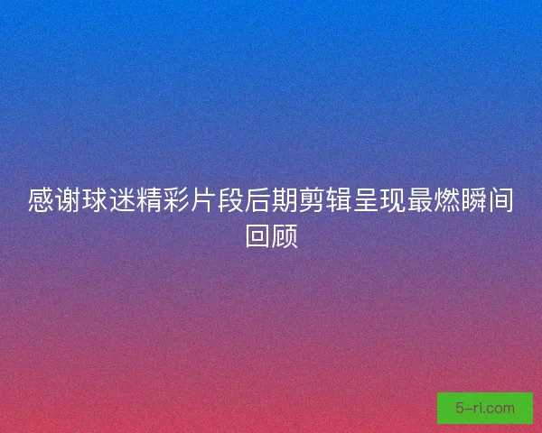 感谢球迷精彩片段后期剪辑呈现最燃瞬间回顾